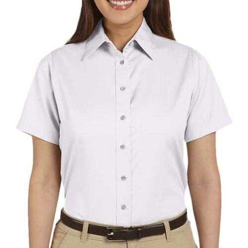 Ladies' Easy Blend™ Short-Sleeve Twill Shirt with Stain-Release Thumbnail