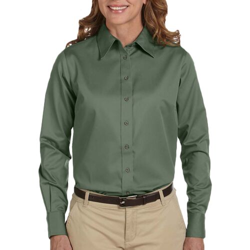 Ladies' Easy Blend™ Long-Sleeve Twill Shirt with Stain-Release Thumbnail