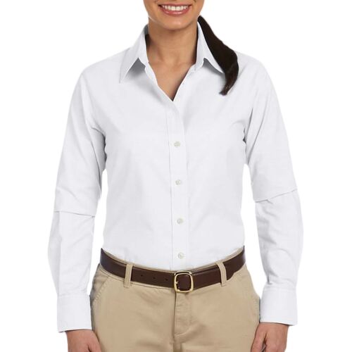 Ladies' Long-Sleeve Oxford with Stain-Release Thumbnail