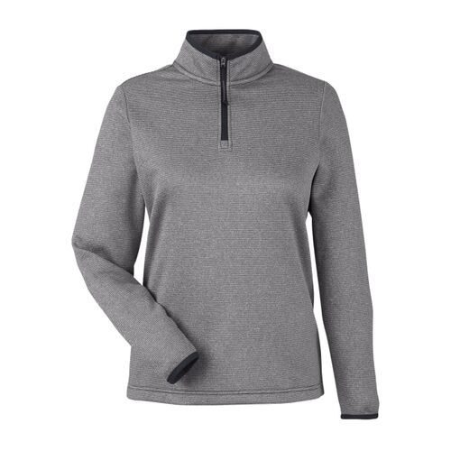 Ladies' Venture Heathered Stripe Quarter-Zip Thumbnail